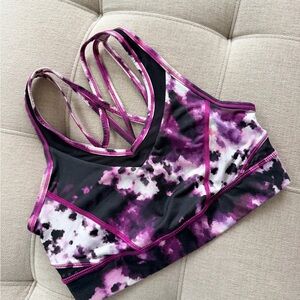 Lululemon Women's Purple Tie-Dye Sports Bra 4